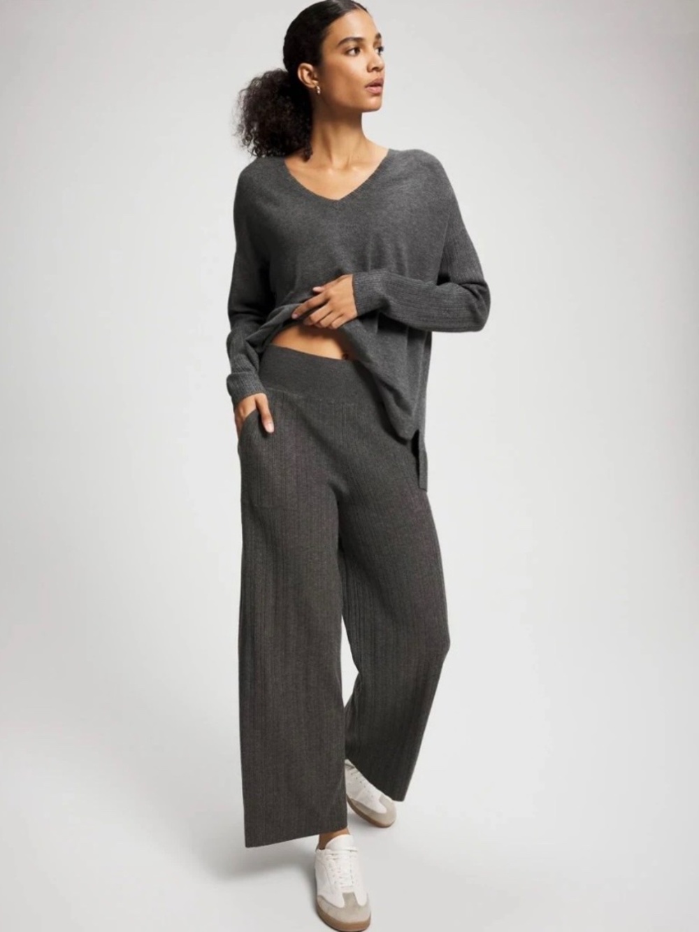 Soma Rib Knit Pants and Sweater Set